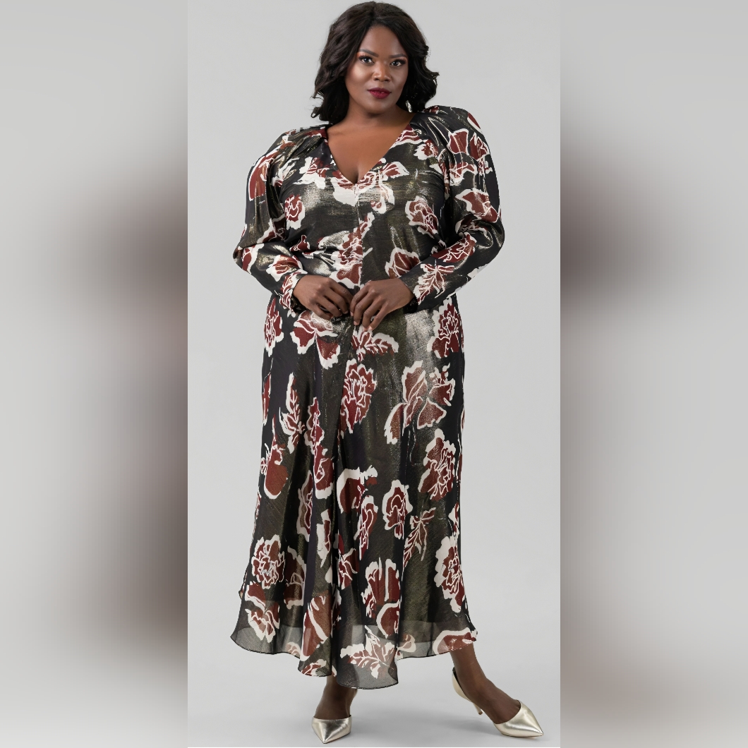 Nwt Tanya Taylor Annika Black Floral Maxi Dress Size 20